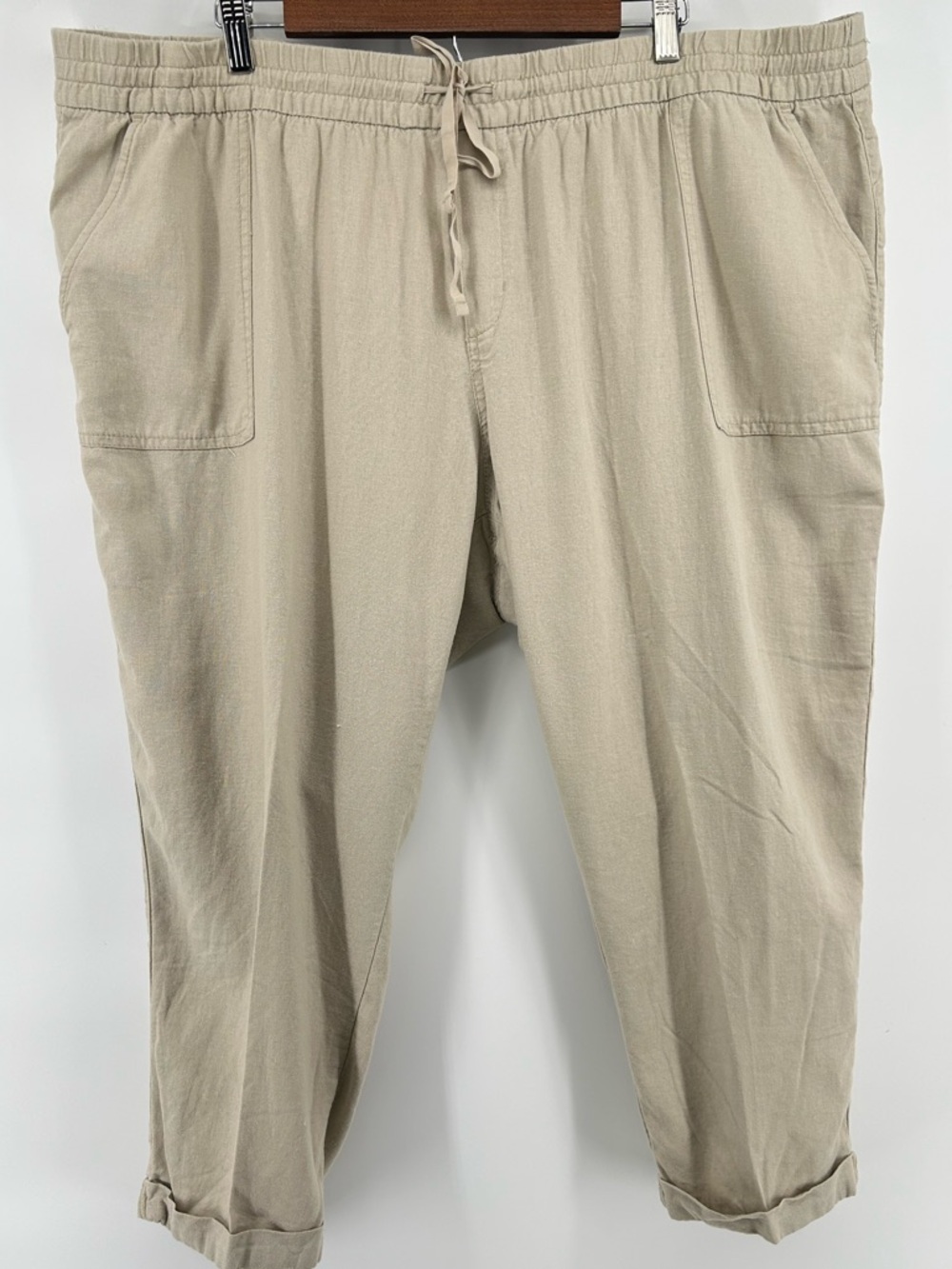 Old Navy Linen Blend Relaxed Fit Capris Women's Size XXL Summer , Comfort